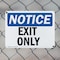 Signmission Exit Sign, Plastic, 10 in W, 7 in H, Exit Only OS-2PACK-NS-P-710-L-12232 - alternate 4